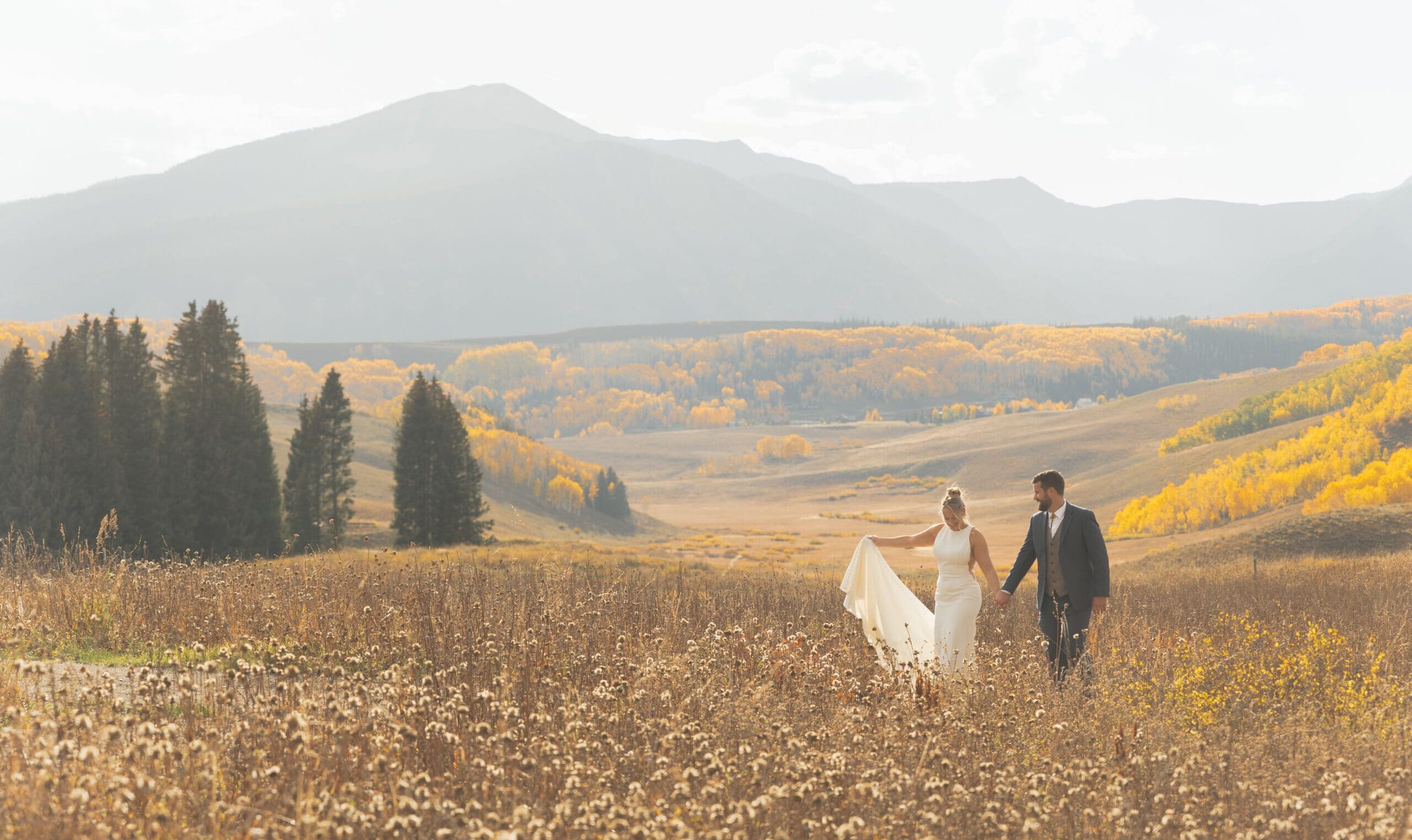 crested butte fall micro wedding